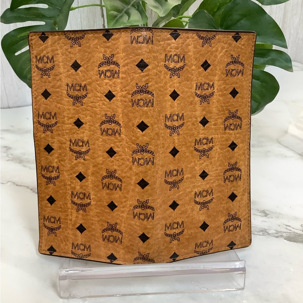 MCM Tan Leather Long Wallet with Black Logo - Picture 4 of 6